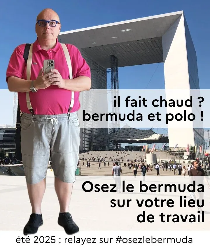 Illustration de l’article 'La clim, c'est pas écologique alors sur votre lieux de travail : adoptez le bermuda !'