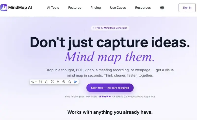 Illustration de MindMap AI : créer une carte mentale avec l'IA, gratuitement