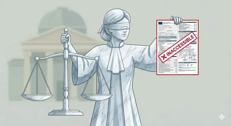 Illustration de ⚖️ Témoigner en justice quand on est aveugle : un parcours du combattant administratif.
