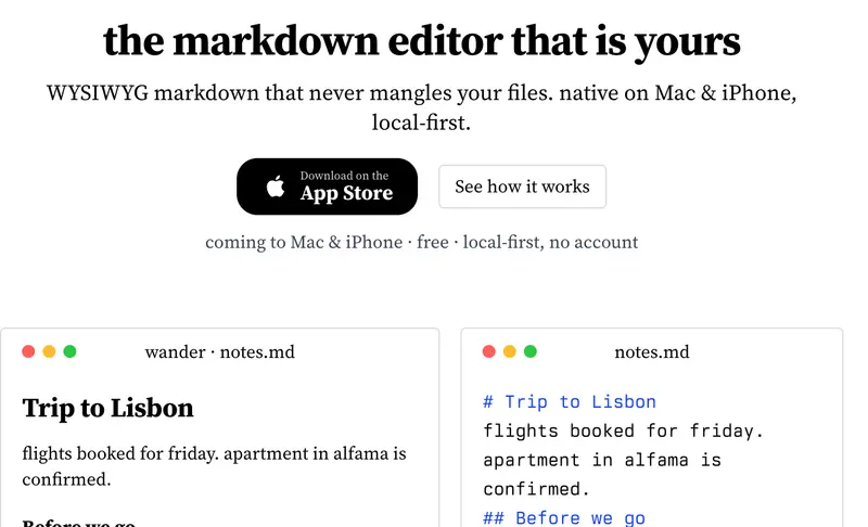 Illustration de wander, the markdown editor that is yours