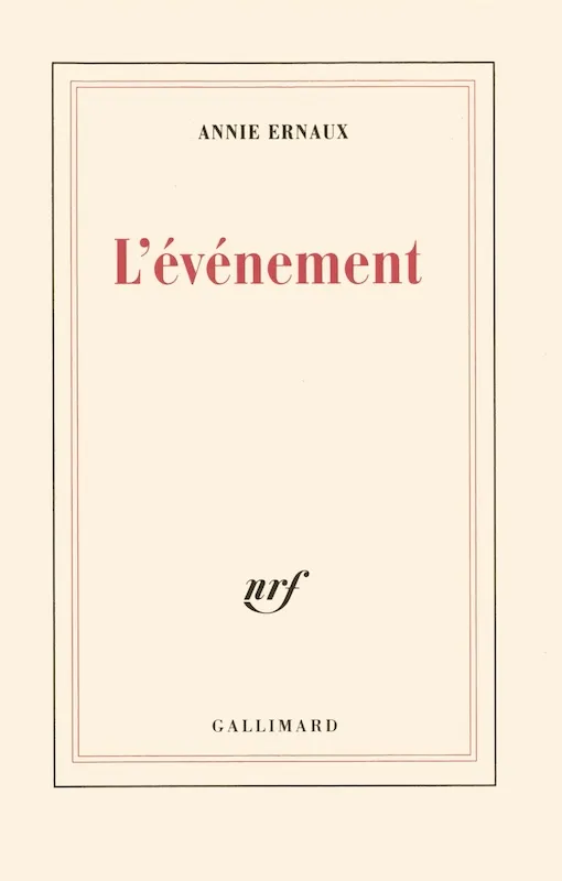 Couverture du livre 'L’événement'